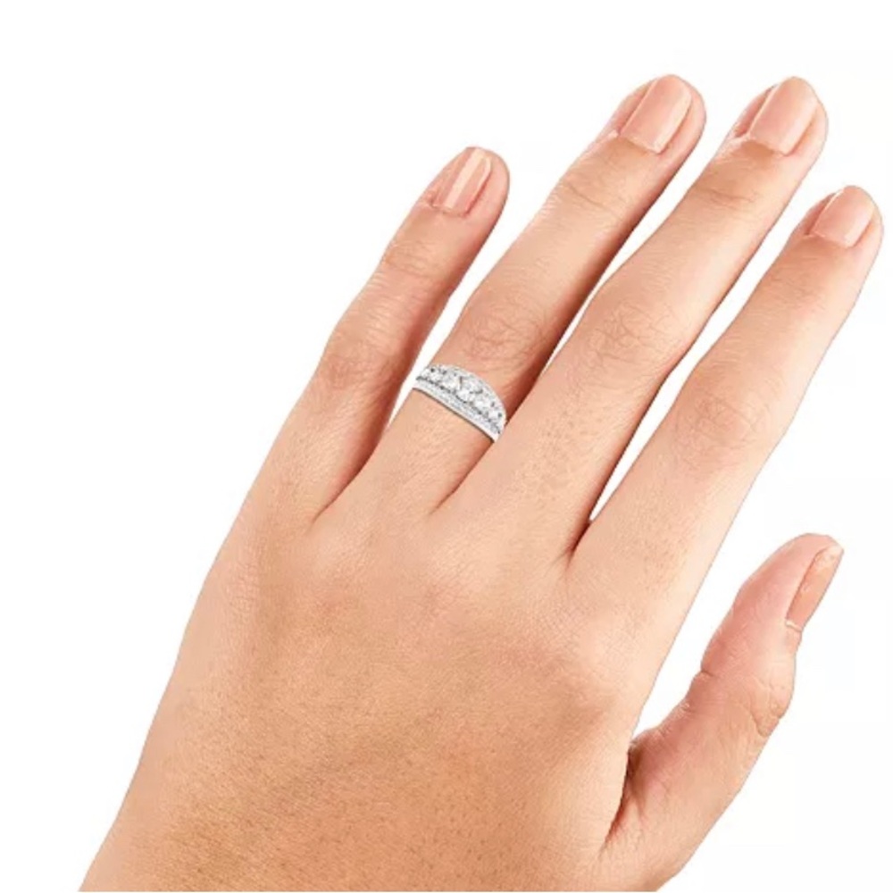 Giani Bernini Cubic Zirconia Graduated Openwork Statement Ring Size 7